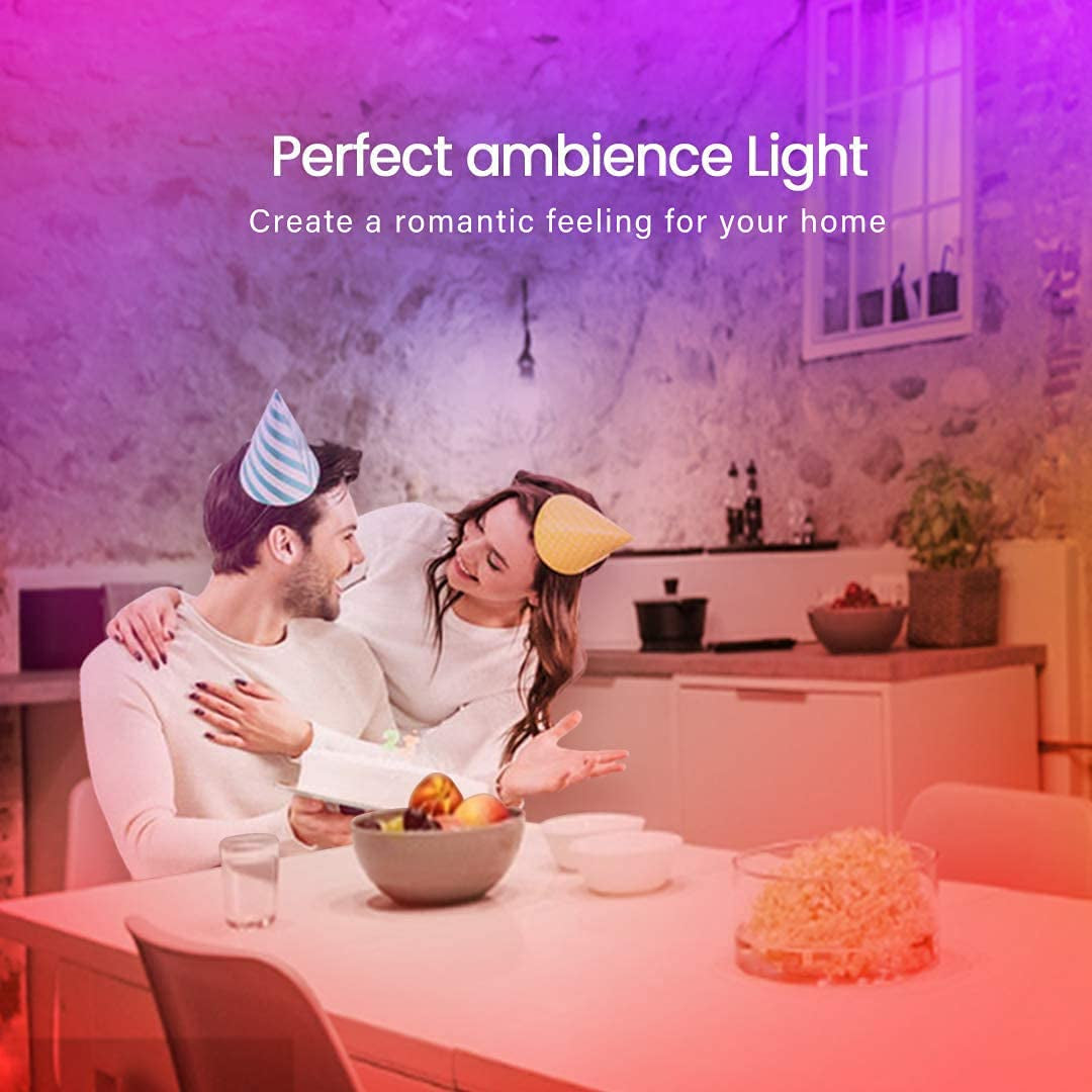 50 FT Bluetooth LED Strip Lights - Color Changing Light Strip with Music Sync, App & Remote Control for Bedroom Ambiance